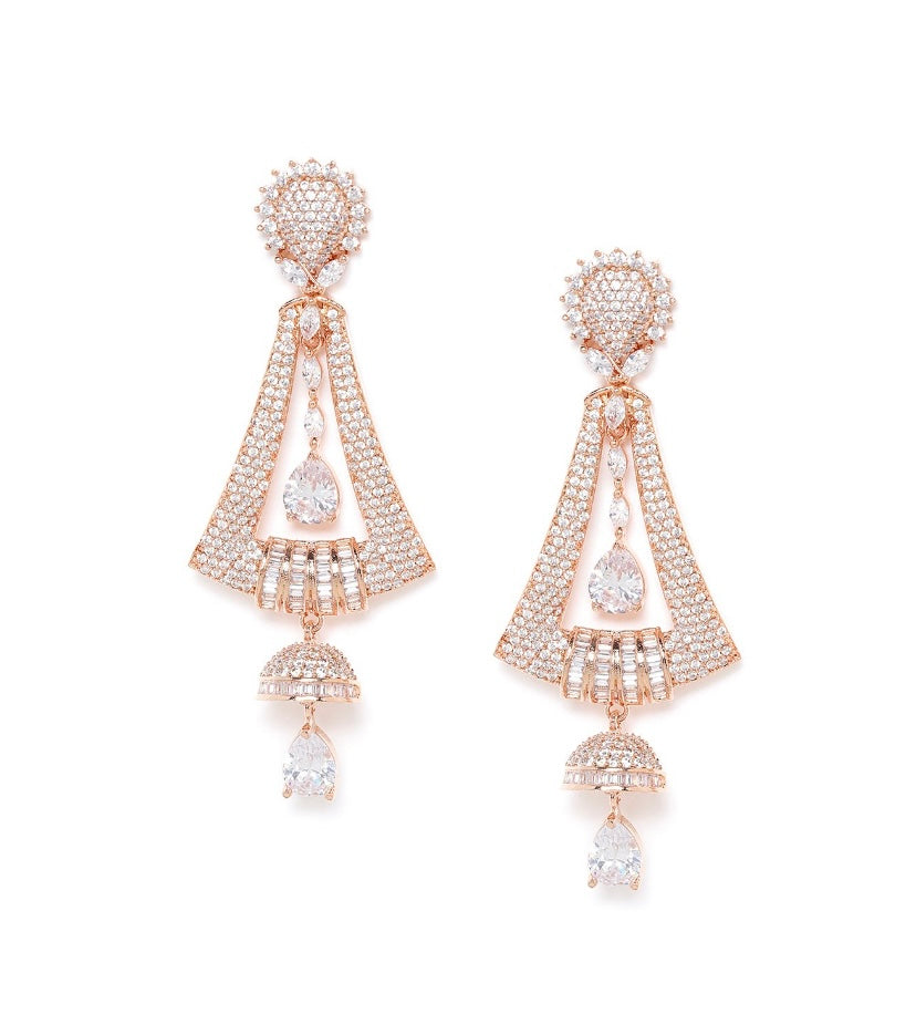 Rose Gold AD Earrings