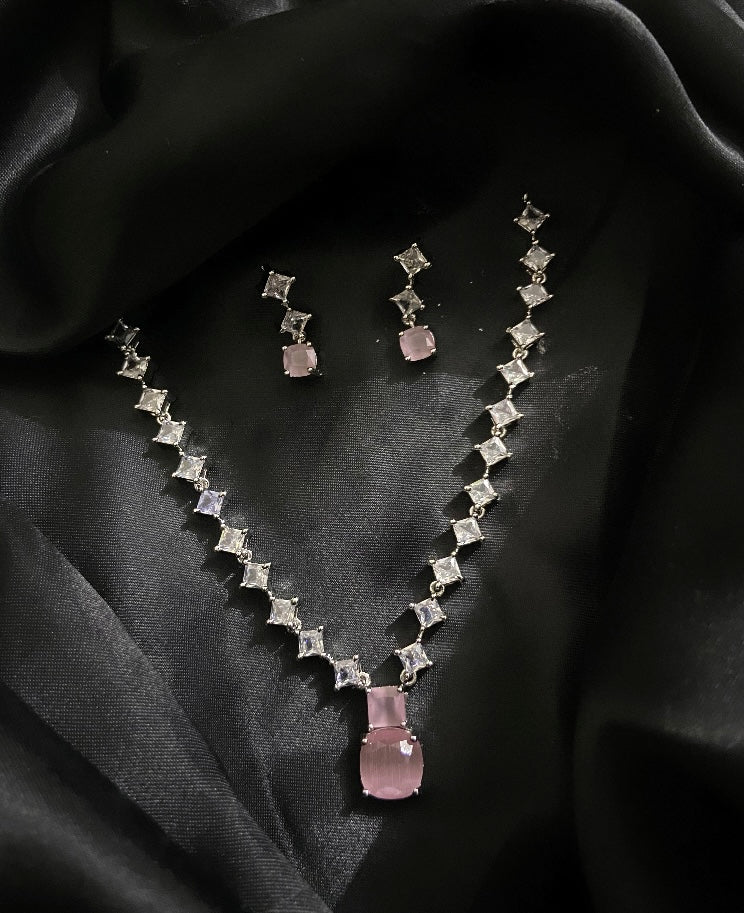 Meera AD necklace Set