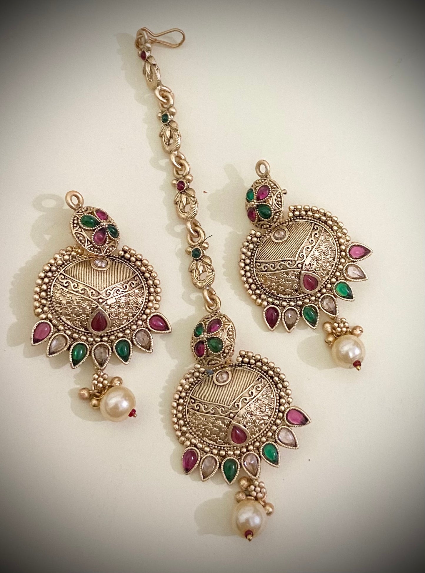 Gold plated Maangtikka set