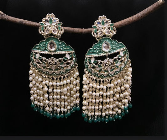 Pearl Beaded statement Earrings