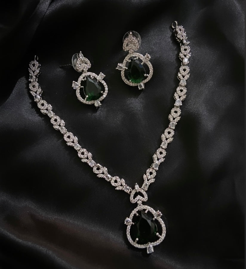 american diamond necklace set