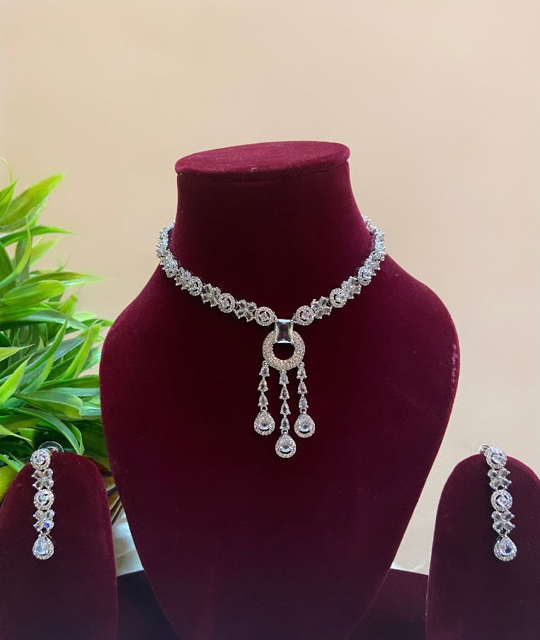 american diamond necklace set