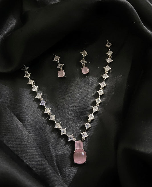 Meera AD necklace Set