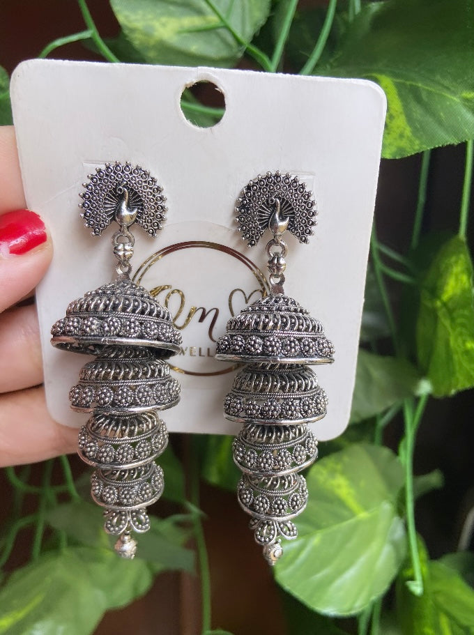 Mohini Oxidised jhumka Earrings