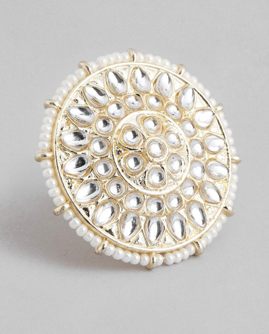 Boho Kundan Ring(Adjustable)